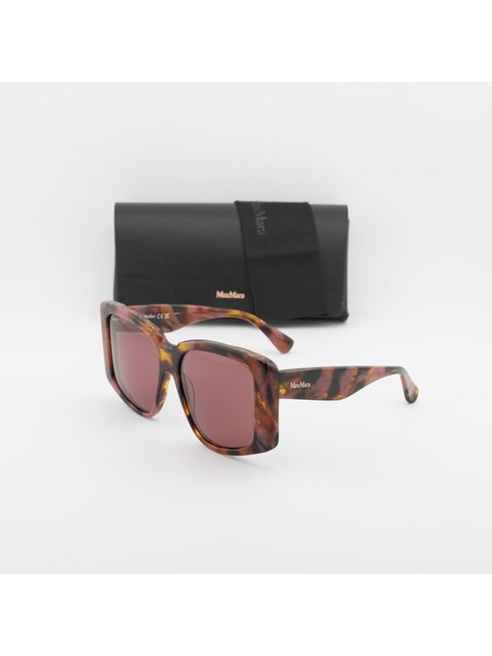 Max Mara GLIMPSE6 MM0098 55S Sunglasses Havana Butterfly Frame, Bordeaux Lenses main image 5